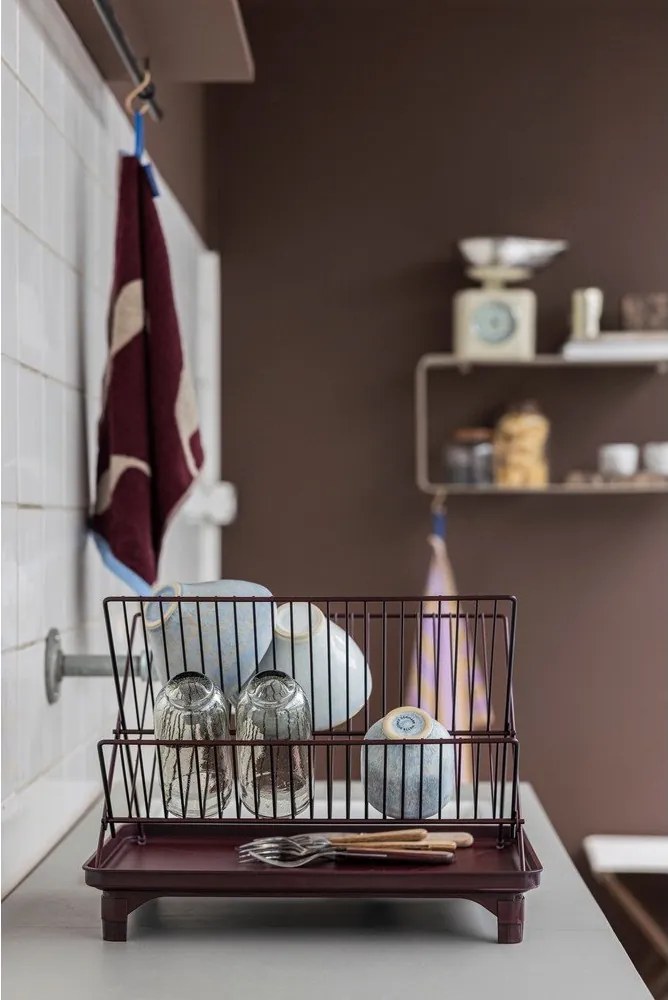 Vínový dvojposchodový odkvapkávač 42x29 cm Dry-It – Mette Ditmer Denmark