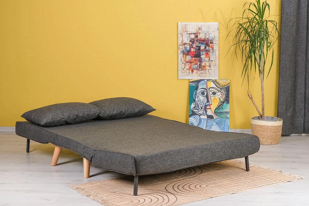 Pohovka futon Fillie (Tmavá sivá). Akcia -17%. Vlastná spoľahlivá doprava až k Vám domov. 1073398