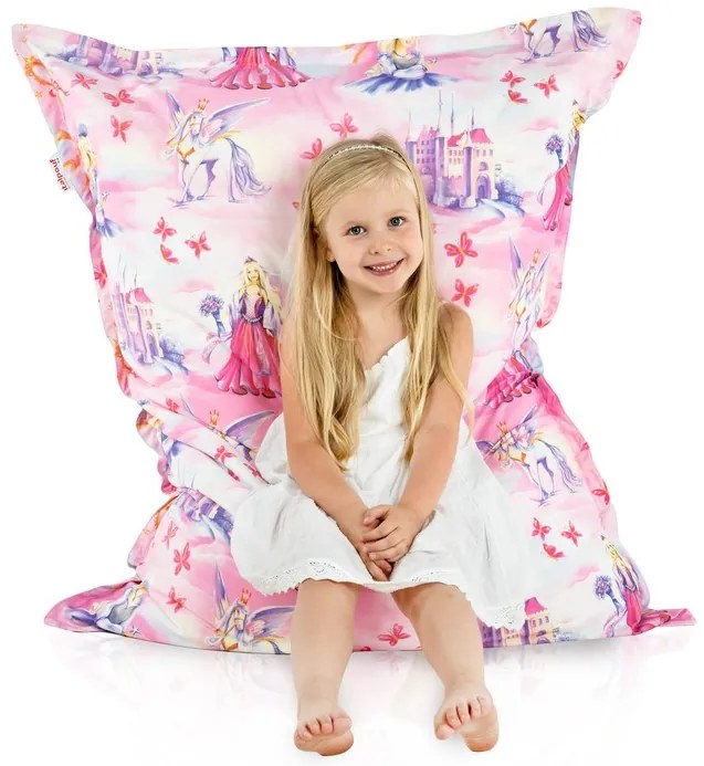 Detský vankúš Princess – ružový s princeznami | pohodlie a rozprávkový dizajn Veľkosť: XL
