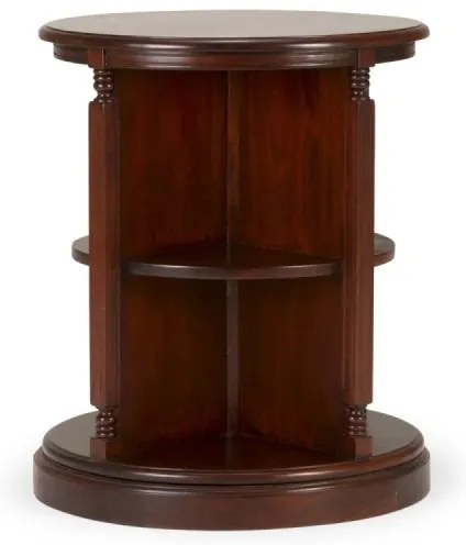 furniture-nabytek.cz - Masívna knižnica Cambridge z mahagónu, otočná, lakovaná, hnedá