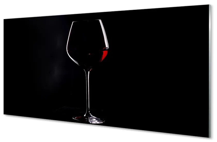 Obraz plexi Čierne pozadie s pohárom vína 100x50 cm