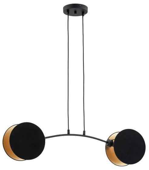 Luster na lanku MOTIF 2xE27/15W/230V čierna