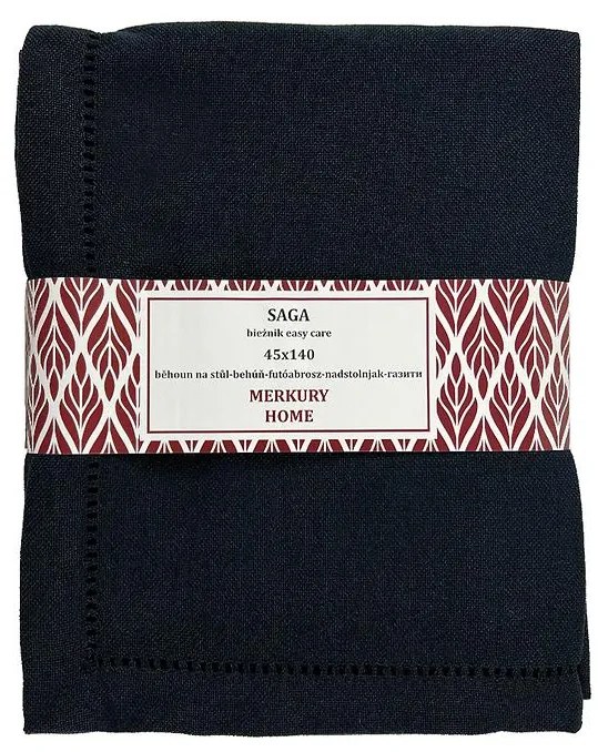 Behúň SAGA čierna 45x140 easy care
