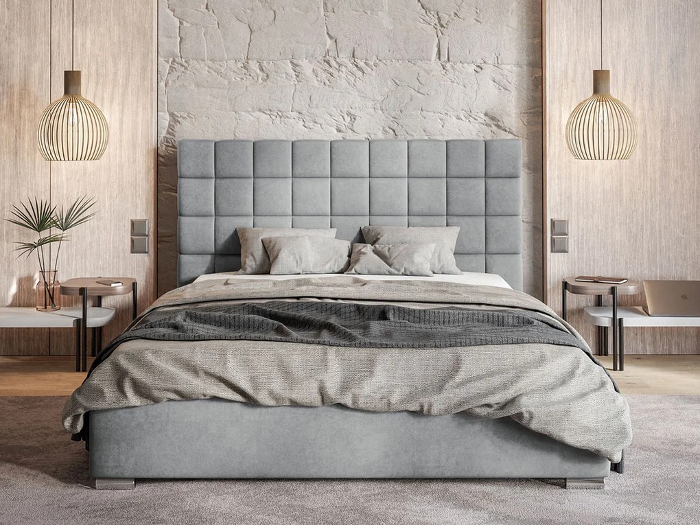 PROXIMA.store - Moderná čalúnená posteľ NOOR ROZMER: 120 x 200 cm, FARBA NÔH: wenge
