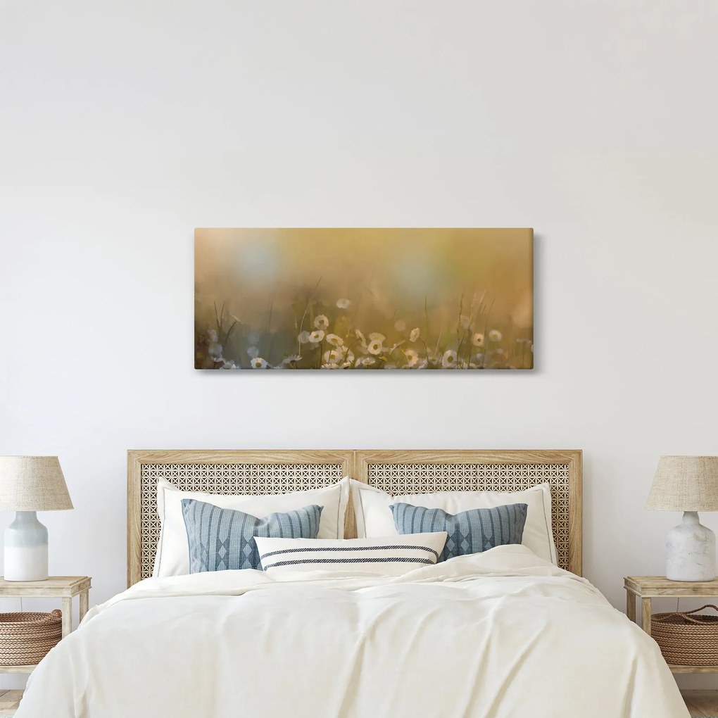 Obraz - Olejomaľba sedmokrások (120x50 cm)