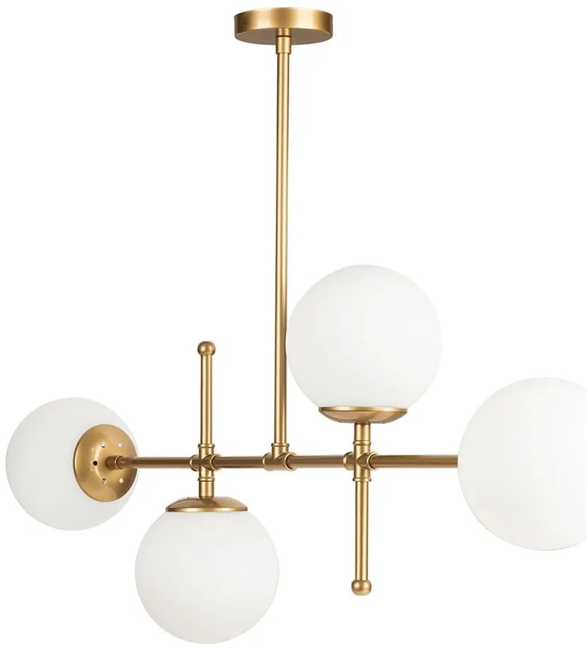 Závesné svietidlo v zlatej farbe Squid Lighting Kruva, výška 57 cm