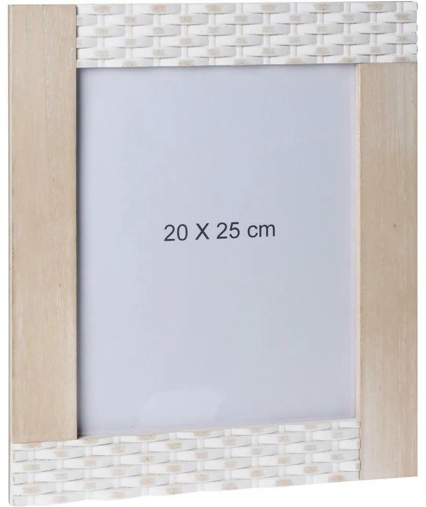 DekorStyle Obdĺžnikový nástenný rámček 20 × 25 cm - hnedý