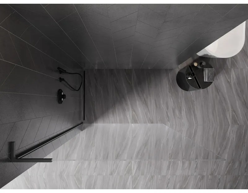 Mexen, Mexen Kioto-X L sprchová stena 110 x 200 cm, priehľadná 10 mm, pištoľový kov - 800-110-107-95-00-X