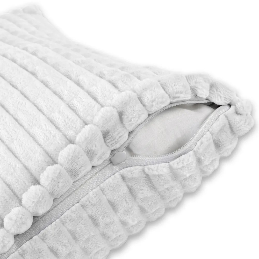 Biante Dekoračná obliečka na vankúš Minky kocky MKK-007 Biela 70 x 90 cm