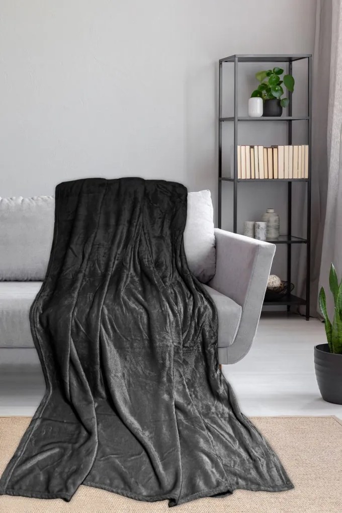 Deka Wilkendorf, antracitová, cashmere touch