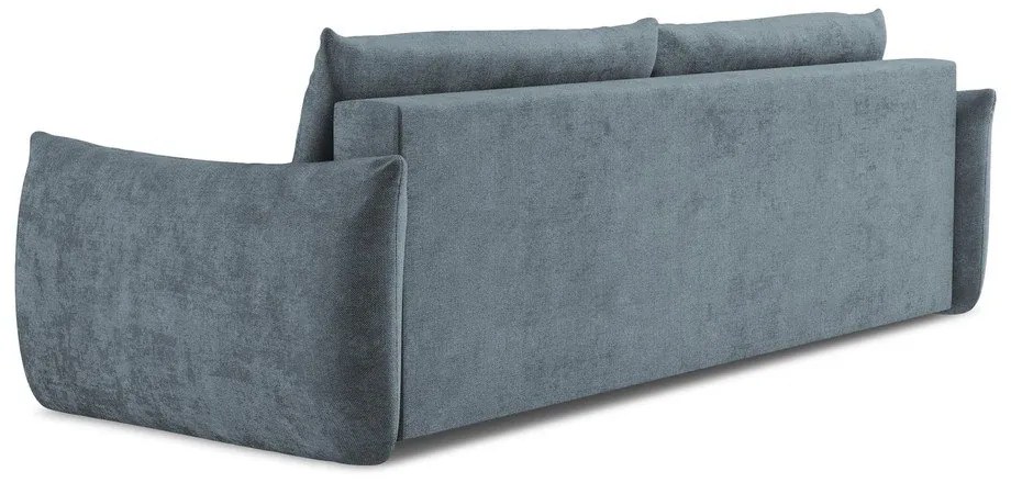 Modrá ženilková rozkladacia pohovka 230 cm Leila – Makamii