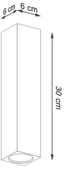 Sollux SL.1041 - Bodové svietidlo KEKE 1xGU10/40W/230V 30 cm dub