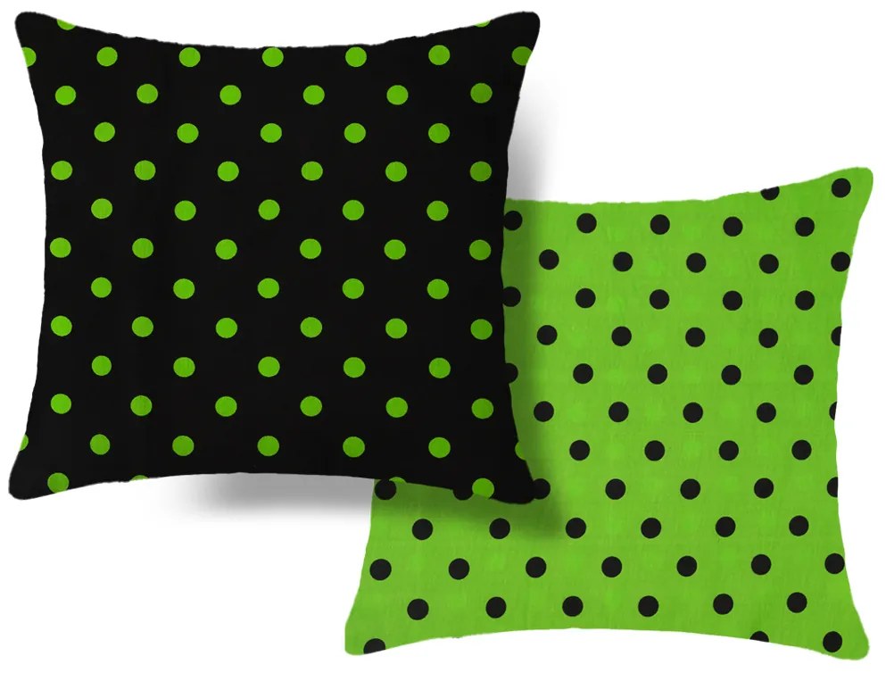 Sada 2 ks dekoračných poťahov na vankúš COLAM GREEN 45x45 cm, zelená