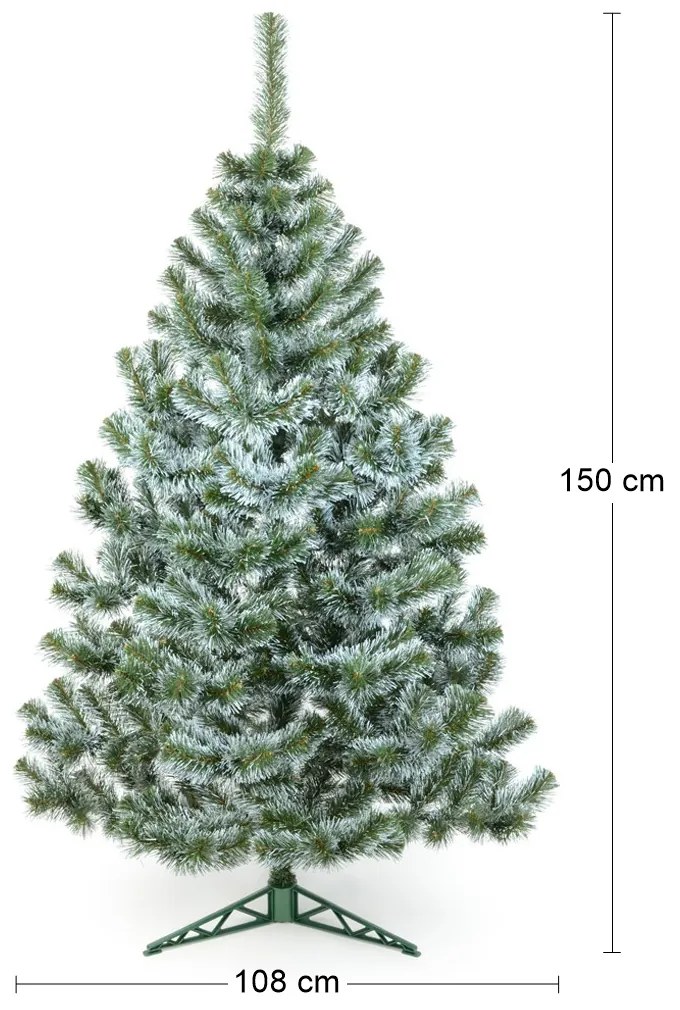 Vianočný stromček Christee 10 150 cm - zelená / biela
