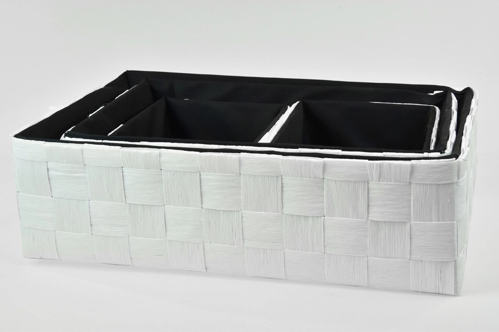 Úložný box čierno-biely Rozmery (cm): 40x26, v. 13