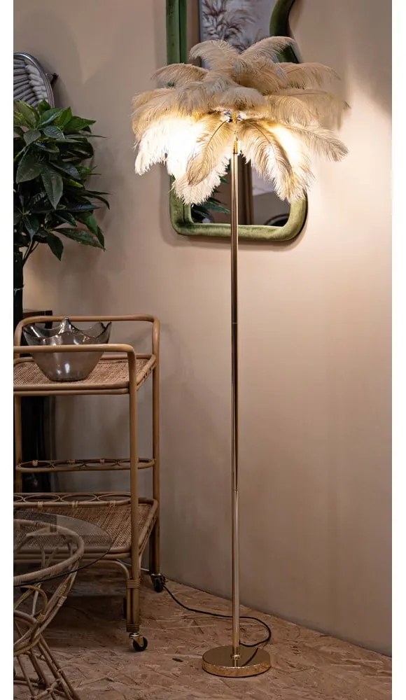 Stojacia lampa v zlatej farbe (výška 160 cm) Palm – Mauro Ferretti