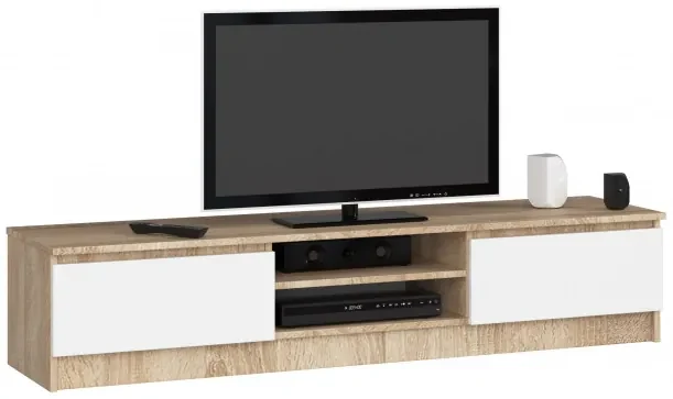 Stolík pod TV RTV K 160 CLP sonoma / biely