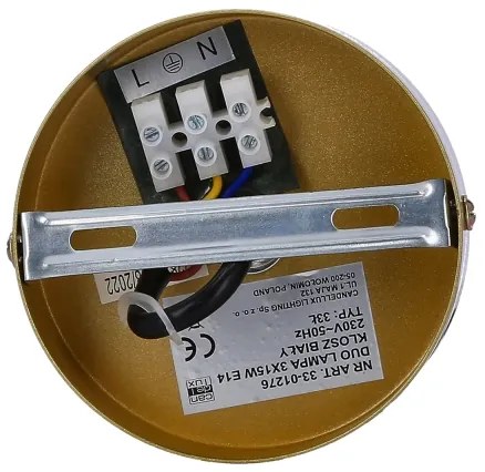 Luster na lanku DUO 3xE14/40W/230V zlatá/čierna