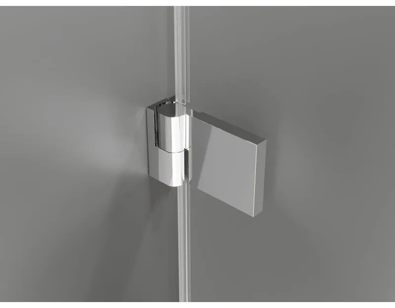 Mexen Lunar-B, pravostranný výklopný sprchový kút 80 x 70 cm, 8mm číre sklo, chrómový profil, 832-080-070-01-00-P