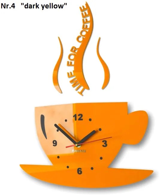 Nástenné hodiny Time for coffee modrá