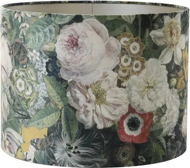 Kvetované tienidlo na lampu Butterfly ocher - Ø 25* 18cm/ E27