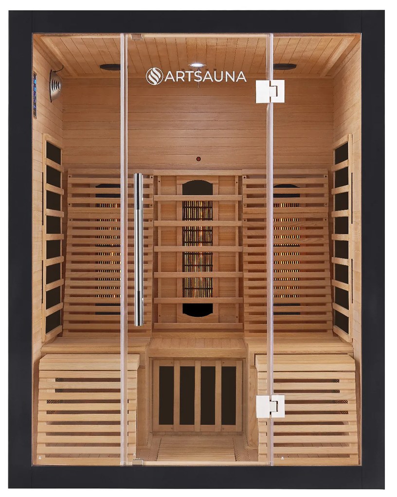 Juskys Infračervená sauna Helsinki 150 s technológiou Dual Technology čierna