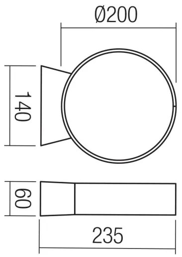 Redo 91062 - Vonkajšie LED nástenné svietidlo ONIRO LED/8W/230V IP65 antracit