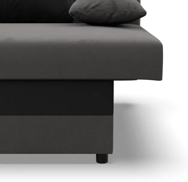 Pohovka NOLA rozkladacia, čierna / sivá