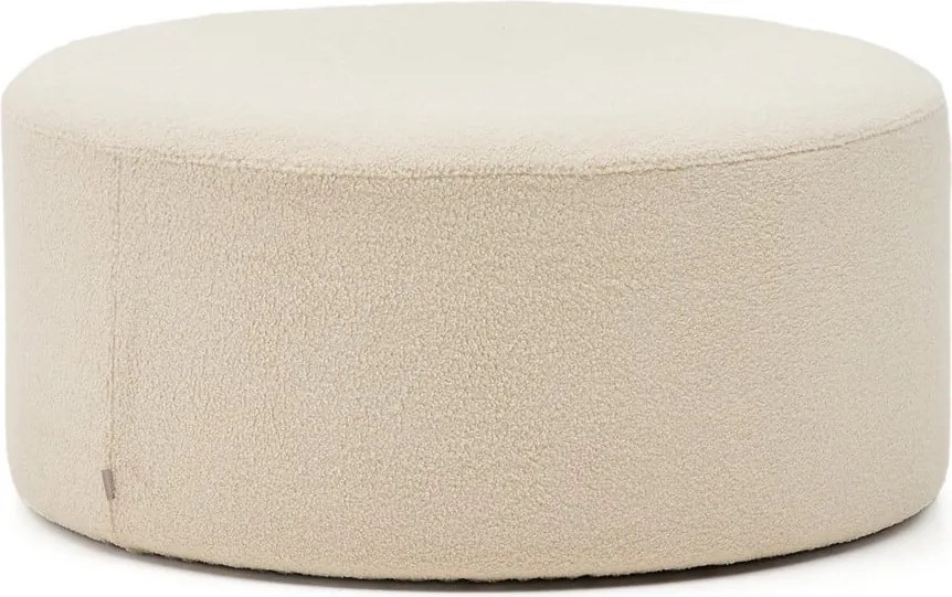 Krémový taburet z textílie buklé Kaeli – Kave Home