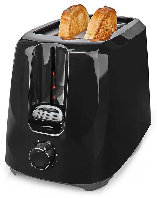 Nedis KABT150EBK - Hriankovač s dvoma otvormi 700W/230V čierna