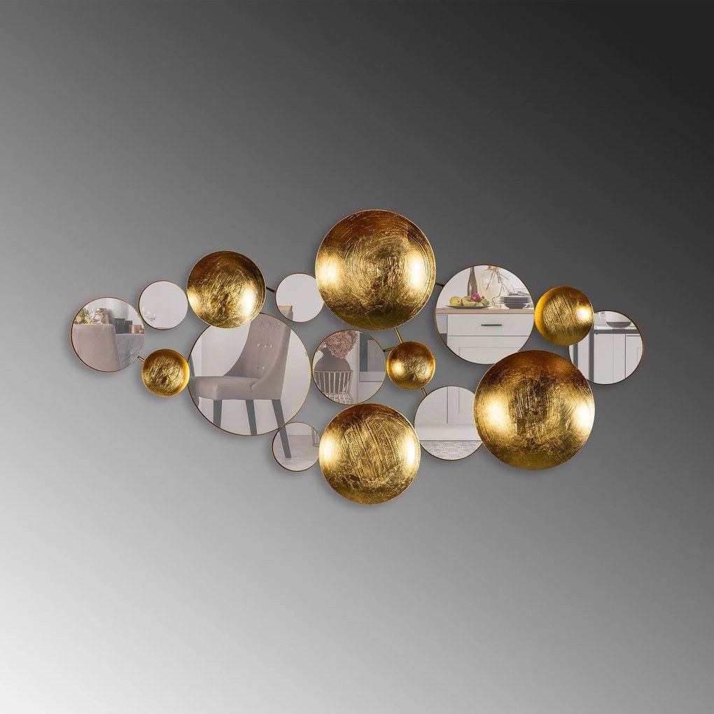 Nástenná kovová dekorácia Nekonečno 1 zlatá