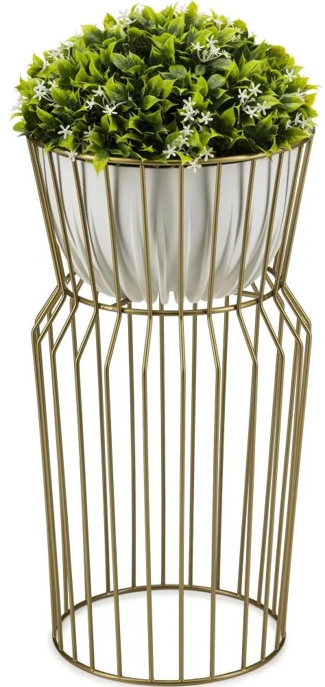 HowHomely Stojan na kvety 50x26 cm zlatá HH-ML-16-G
