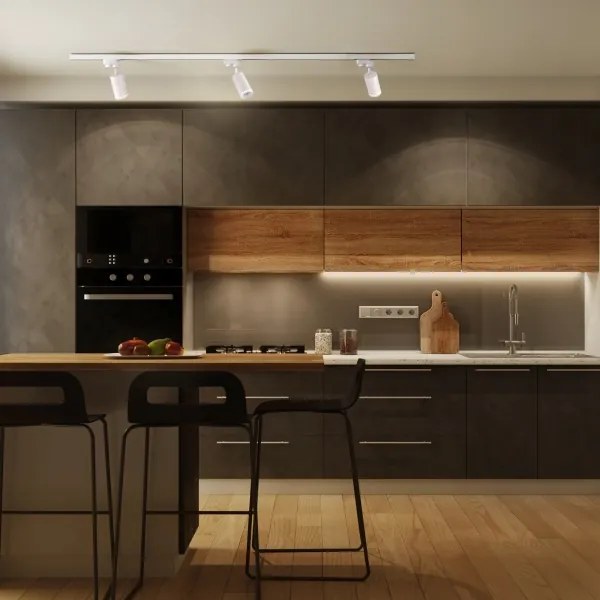 Bodové svietidlo do lištového systému PARIS 3xGU10/10W/230V + 1 m lištový systém