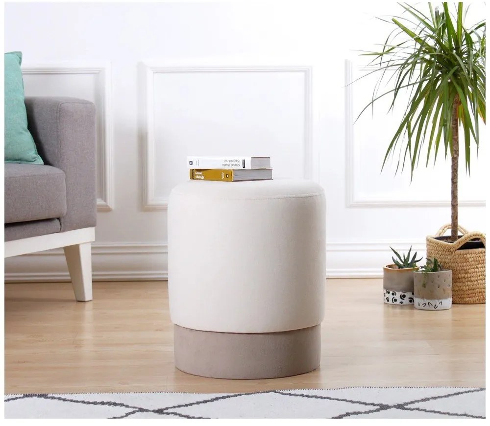 Biely taburet Ropp – Artie