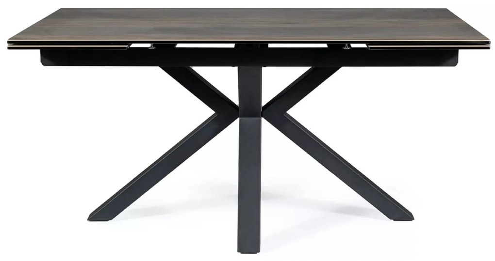 Rozkladací jedálenský stôl Columbus Keramický 160/240 cm hnedý/čierny