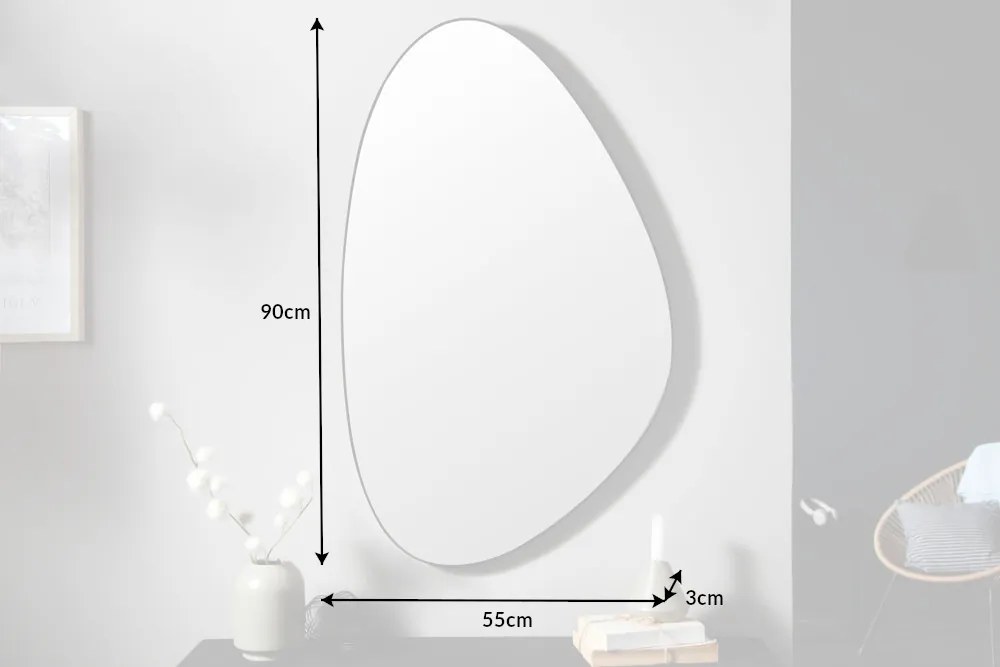 Dizajnové nástenné zrkadlo Daiwa 90 cm čierne