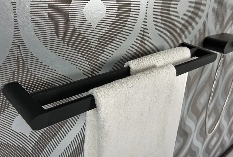 Erga Futura, 2-radový vešiak na uteráky 610 mm, čierna matná, ERG-02967