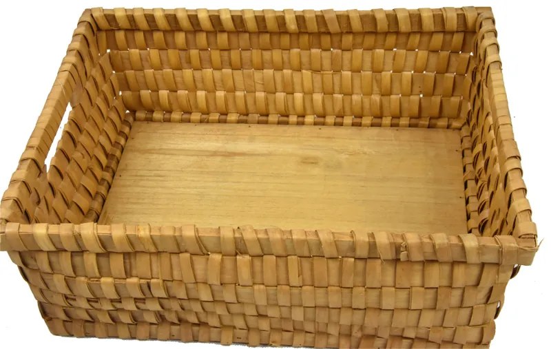 Úložný košík z dyhy Rozmery (cm): 35x25,v. 14