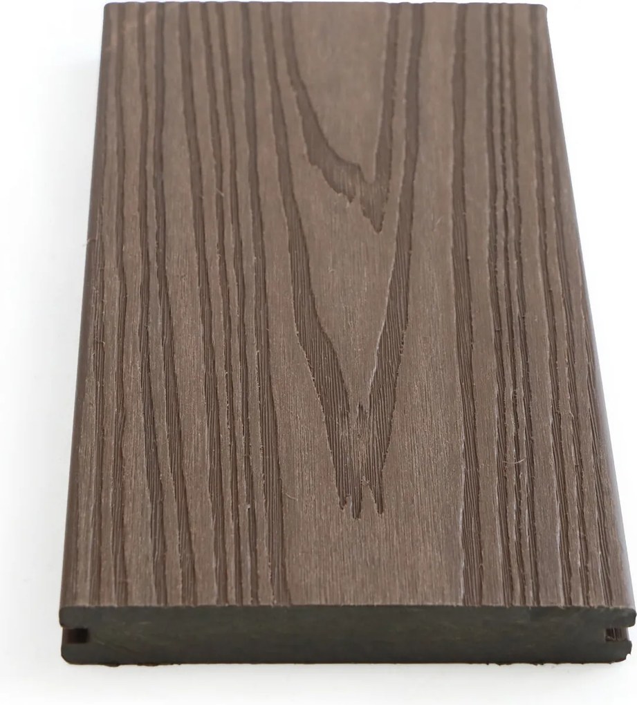Terasové dosky WPC koextrudované, plný profil, 140 × 23 × 2850 mm, 4 ks, rosewood