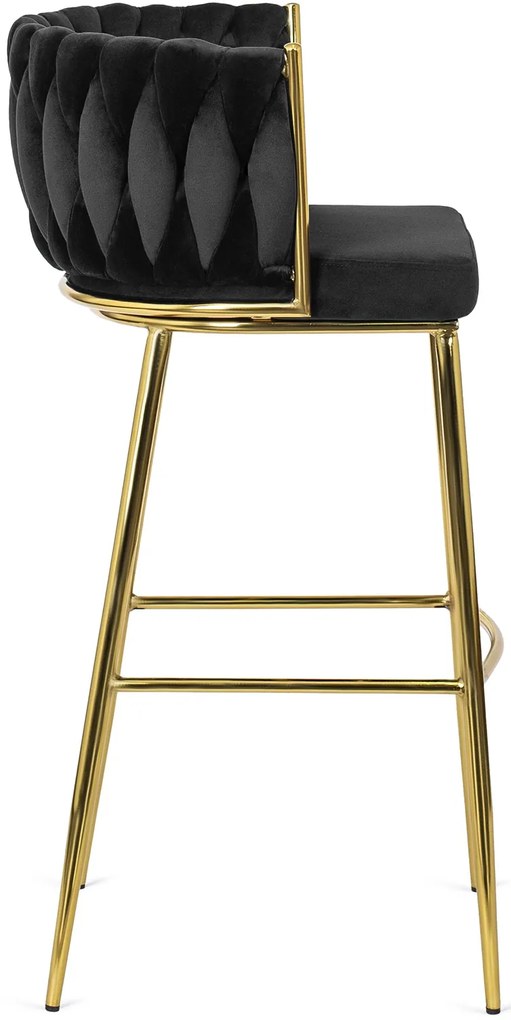 PROXIMA.store - Luxusná barová stolička FLORES FARBA: ružová, FARBA NÔH: zlatá