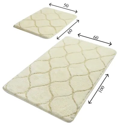 SADA 2x Kúpeľňová predložka INFINITY 60/100 cm béžová