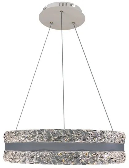 LED Stmievateľný luster na lanku LED/80W/230V 3000-6500K biela + diaľkové ovládanie