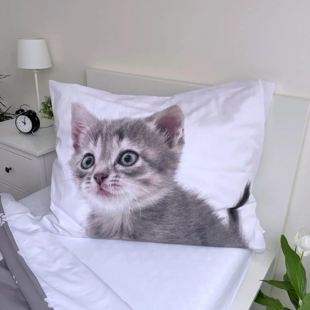 Bavlnené posteľné obliečky Roztomilé mačiatka - 100% bavlna - 70x90 cm + 140x200 cm