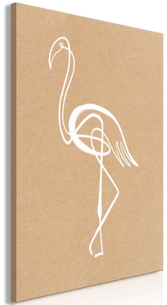 Artgeist Obraz - White Flamingo (1 Part) Vertical Veľkosť: 60x90, Verzia: Premium Print