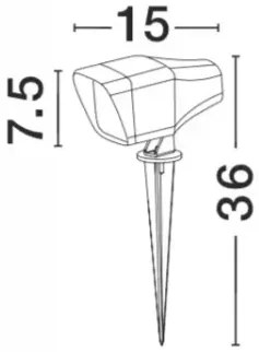 Vonkajšia záhradná lampa Inside 7.5 tmavo sivé