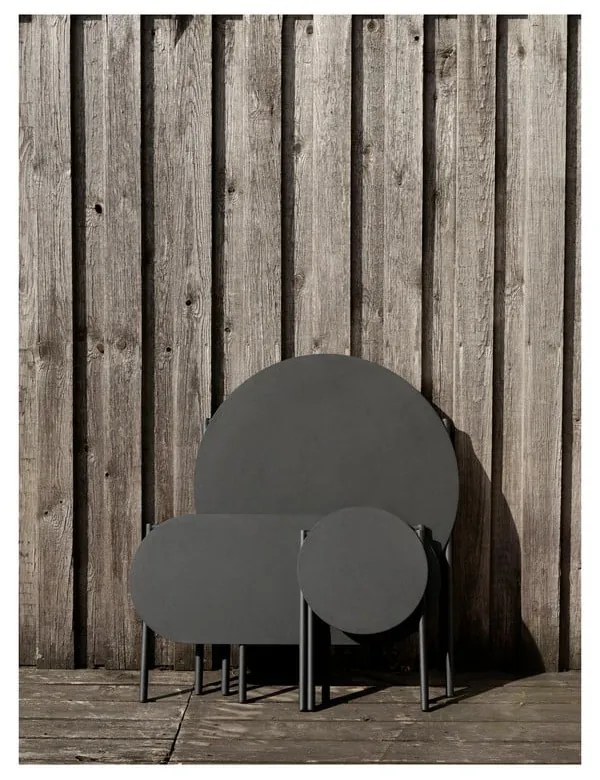 Čierna kovová stolička Disc – Zone