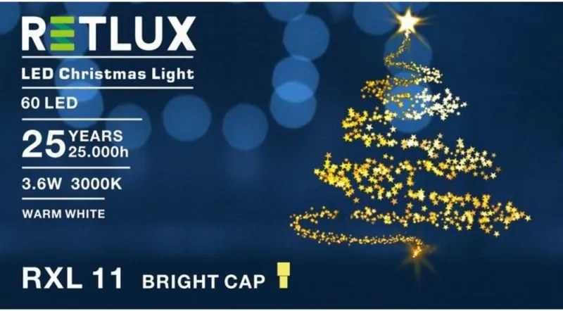 RETLUX RXL 11 60LED 6 + 5M WW Vianočné osvetlenie 50001430