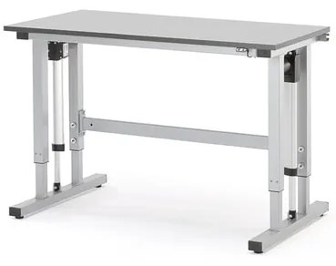 Výškovo nastaviteľný dielenský stôl MOTION, 1200x600 mm, nosnosť 300 kg