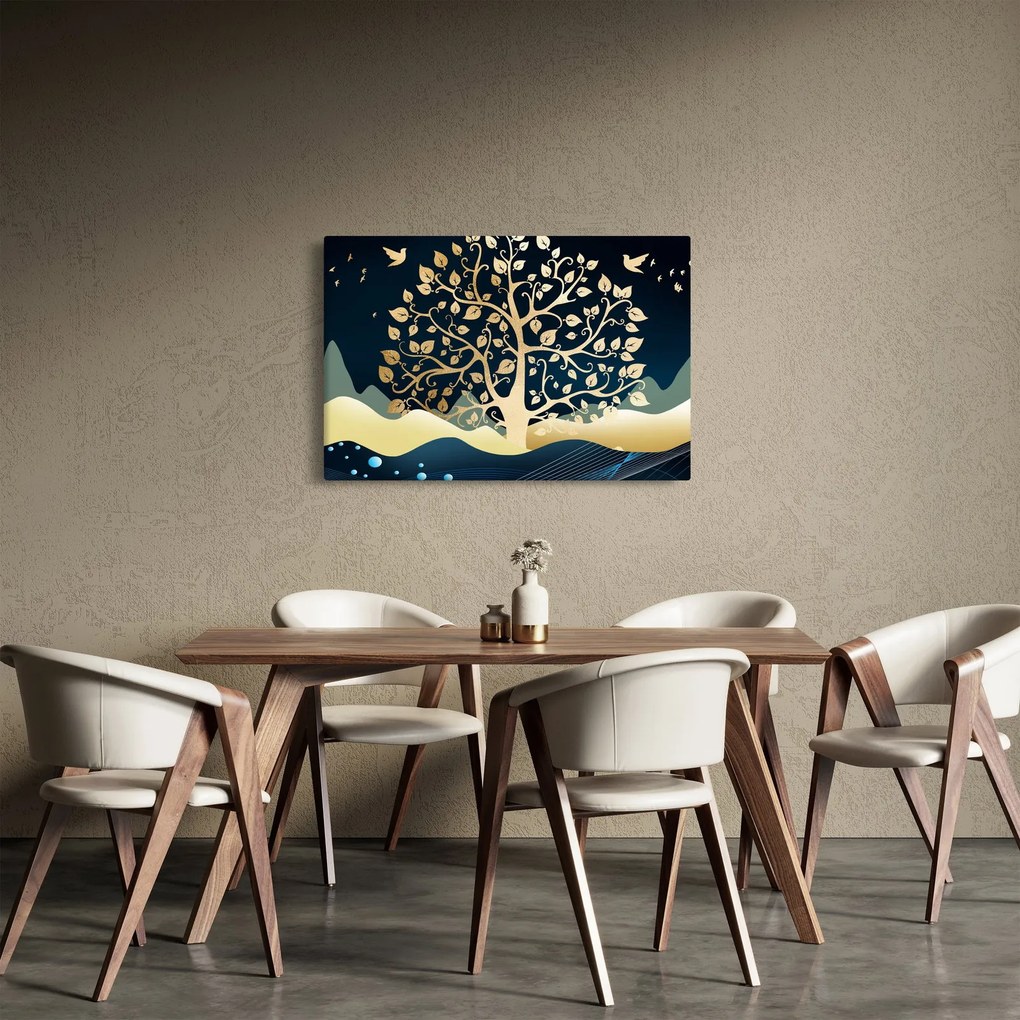 Obraz zlatého stromu (90x60 cm)
