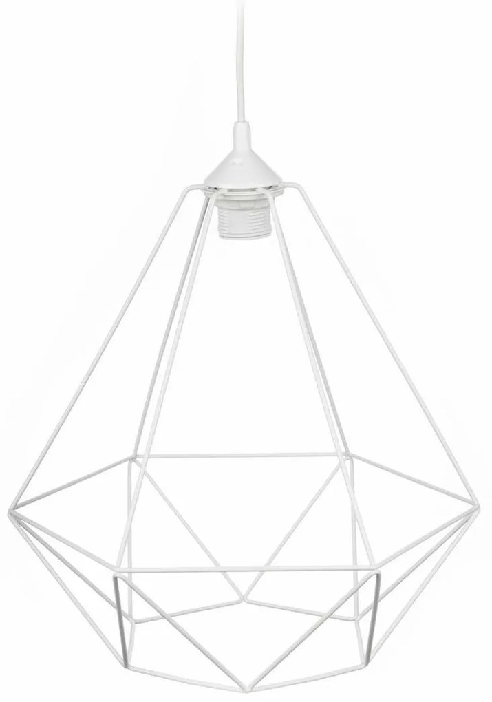 Závesná lampa Paris Diamond 35 cm biela